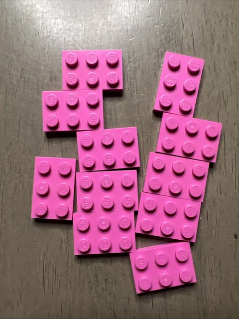 LEGO 3021 Dark Pink Plate 2 x 3 - 11 Pieces