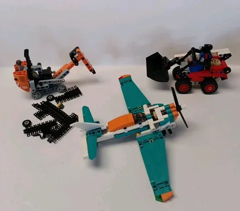 Lego Technic 42117 Airplane And Other Construction Vehicles Lot Incomplete 