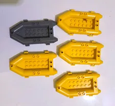Lot of 5 Yellow Gray Lego Raft Boat 30086