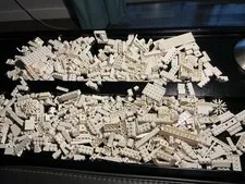 LEGO White Color Parts Bulk 1lb 12oz lot Bricks pieces