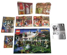 LEGO HARRY POTTER VTG BACKDROP LOT DIAGON ALLEY SHOP GRYFFINDOR HOUSE & POSTER