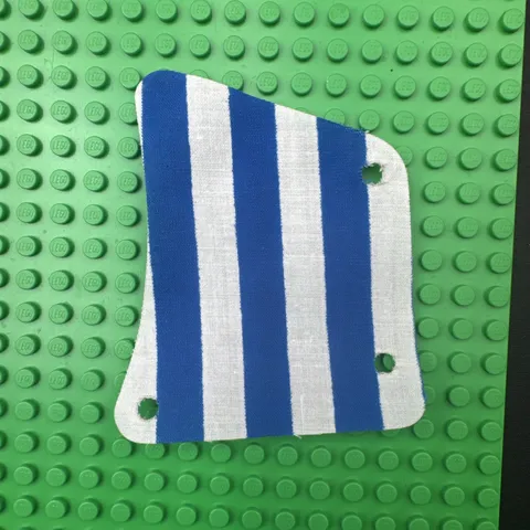 LEGO sailbb27 Cloth Sail 9 x 11 3 Holes with Blue Stripes Pattern (from 6273)