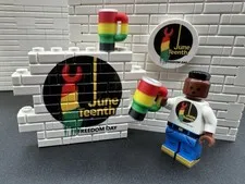 Custom Printed LEGO Juneteenth Pack – Tile, Wall, Torso & 2 Mugs