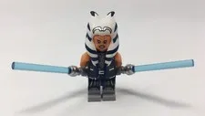 Star Wars AHSOKA TANO Authentic LEGO Minifig Mini Figure Toy w 2 Lightsaber