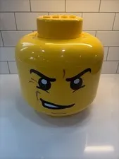 LEGO Large 12” Yellow  Head Storage Sorter w/2 Trays & Handle Complete (rare)