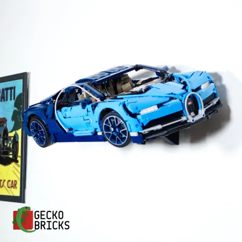 3D Printed Wall Mount for LEGO® Technic Bugatti Chiron 42083 - Gecko Bricks