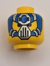 LEGO - Minifig, Head Alien with Blue and Silver Mask Type 1 Pattern (Hydronaut)