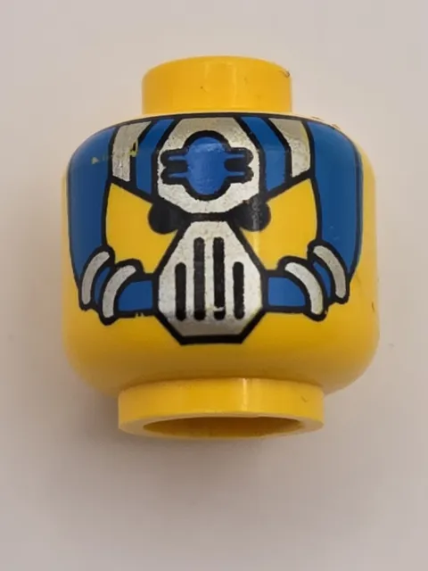 LEGO - Minifig, Head Alien with Blue and Silver Mask Type 1 Pattern (Hydronaut)