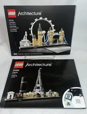 Lot Of 4 LEGO Architecture Manuals ONLY - London, Paris