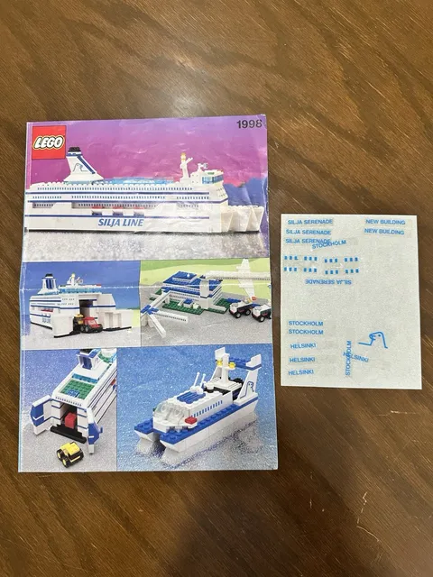 LEGO Silja Line Ferry (1998) Instructions and Partial Sticker Sheet Only