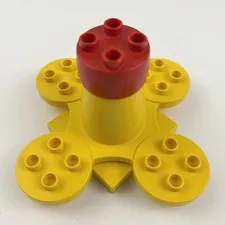 Lego Duplo Vintage Playground Play Merry-Go-Round Vintage Yellow Red Spins