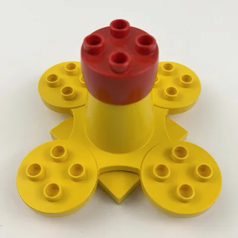 Lego Duplo Vintage Playground Play Merry-Go-Round Vintage Yellow Red Spins