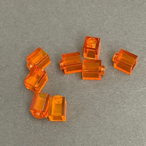 Lego 30071 3005 Transparent Orange Replacement Parts Pieces Lot of 8