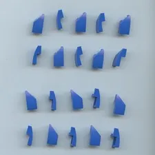 LEGO x 10 Blue Wedge 2 x 1 x 2/3 Left and x 10 Right