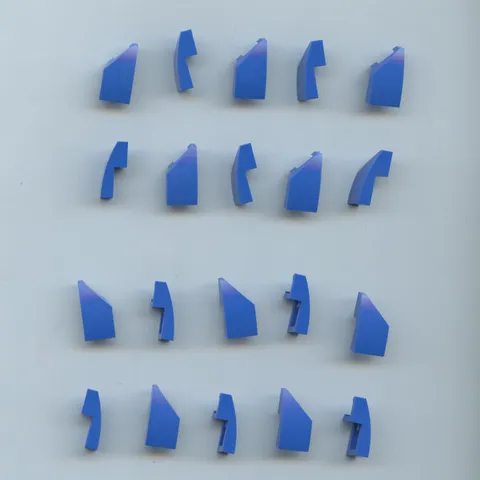 LEGO x 10 Blue Wedge 2 x 1 x 2/3 Left and x 10 Right