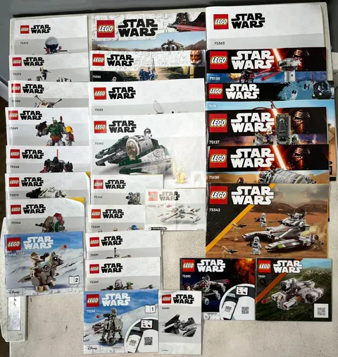 LEGO - DISNEY - Star Wars Instruction Books Mega Lot Of 27 Manuals Only