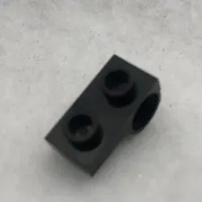 LEGO 18677 Black Plate, Modified 1 x 2 with Pin Hole on Bottom (x1)
