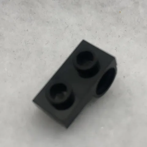 LEGO 18677 Black Plate, Modified 1 x 2 with Pin Hole on Bottom (x1)