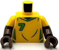 Lego New Minifigure Torso Soccer Football Jersey Brazil Mesh Vini Jr.