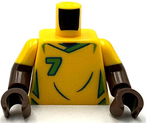 Lego New Minifigure Torso Soccer Football Jersey Brazil Mesh Vini Jr.