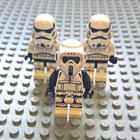 LEGO Star Wars Stormtrooper Minifigure Lot - 3 Piece Plastic Set