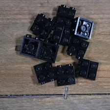 LEGO 99206 Black Plate Modified 2x2x2/3 with 2 Studs on Side Qty 10