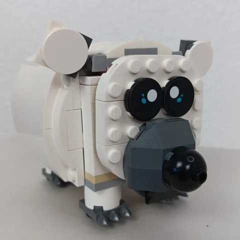 Lego Mini Coin Bank Incomplete Replacement Loose Bricks White Bear