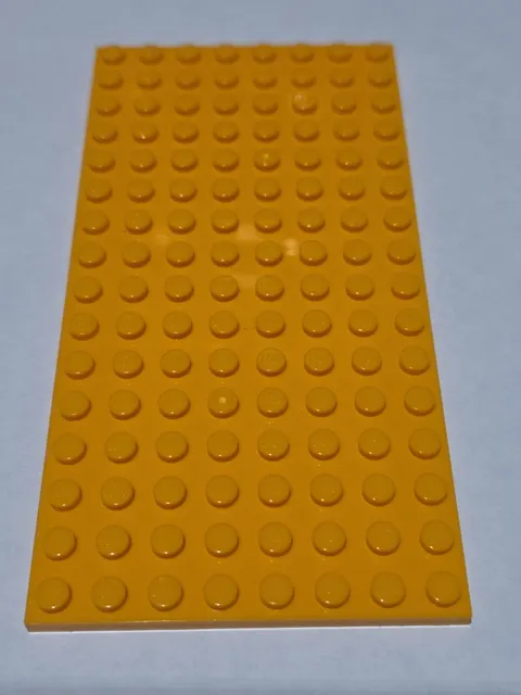 LEGO Plate Bright Light Orange ● 8 X 16 ● # 92438 ● QTY 1