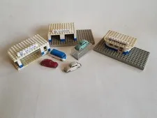 Vintage Lego Volkswagen 307 VW Showroom Dealer 306 VW Garage Barndoor 60s Bug
