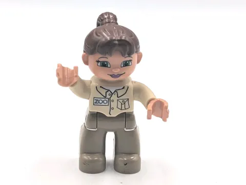 Duplo Lego Zoo Keeper Mini Figure Replacement Piece Part Girl Female Lady