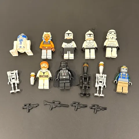 LEGO Star Wars Minifigure Lot – Ahsoka, Obi-Wan, Darth Vader, Clone Troopers etc