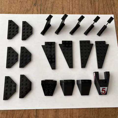 LEGO lot Of VTG BLACK Pieces