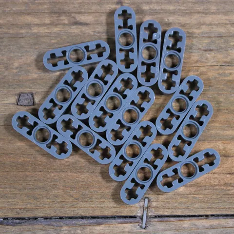 LEGO 6632 65123 Dark Bluish Gray Technic Liftarm Thin 1x3 Axle Holes Qty 15