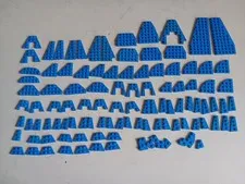 LEGO BULK LOT OF 108 BLUE WEDGE WING PLATES 12X6 3X6 4X2 3X3 2X4 2X2 4X4 3X3