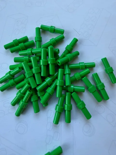 LEGO-NEW-#78258-BRIGHT GREEN-BAR 2L WITH STOP RING-10 PIECES