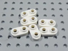 LEGO Lot of 6 White 1x2 Rounded Corner Plates w/ Open Studs BH