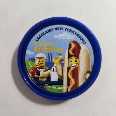 Legoland New York FOOD & BEVERAGE 2025 Pop Badge Lego Hot Dog Man Resort NEW