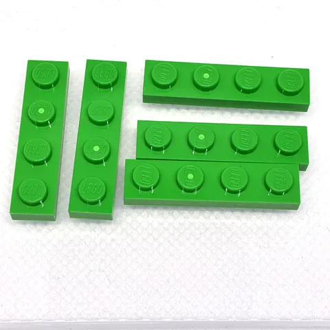 LEGO Parts - Bright Green Plate 1 x 4 - No 3710 - QTY 5
