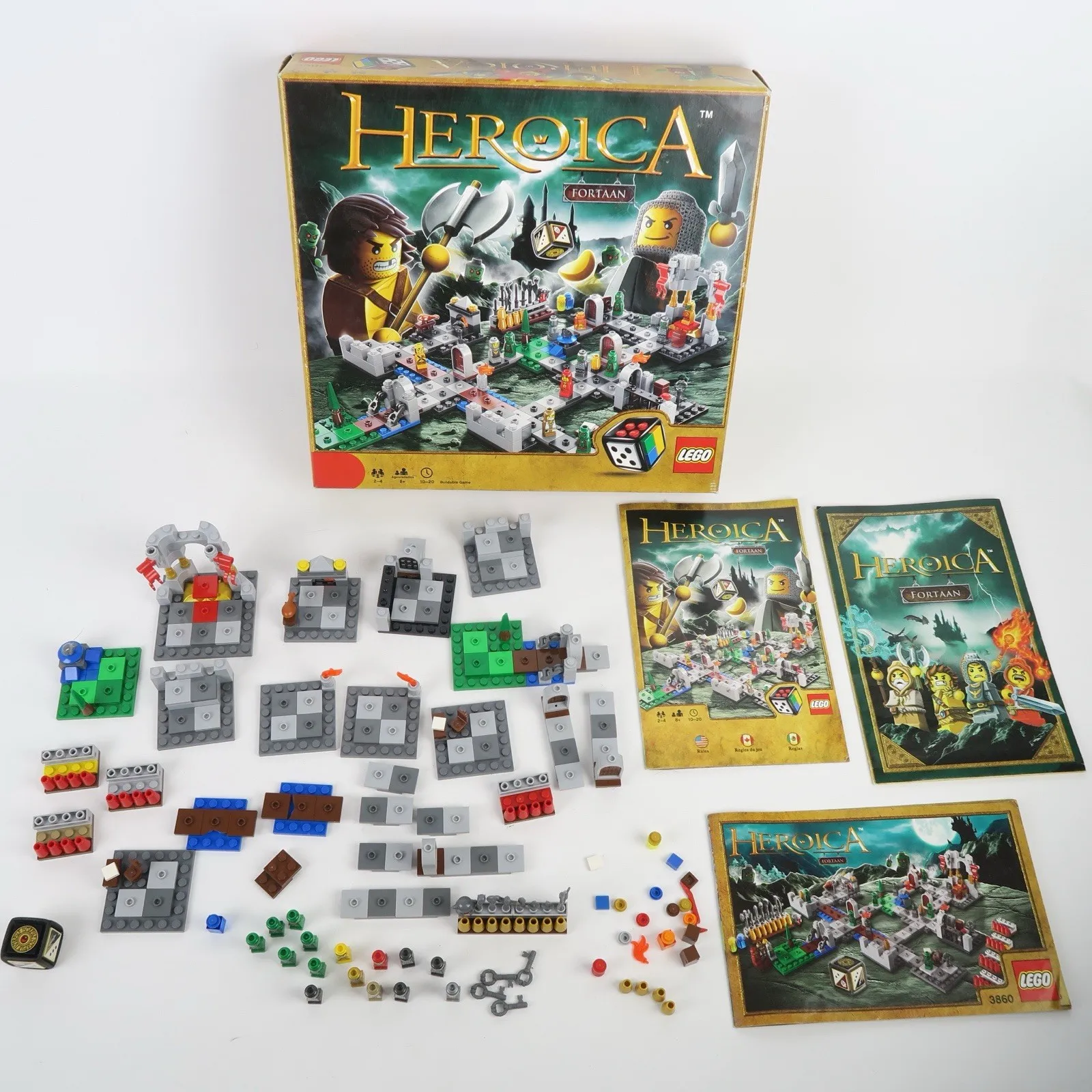 LEGO 3860 Heroica Fortaan Board Game COMPLETE 2011 Castle Medieval Fantasy