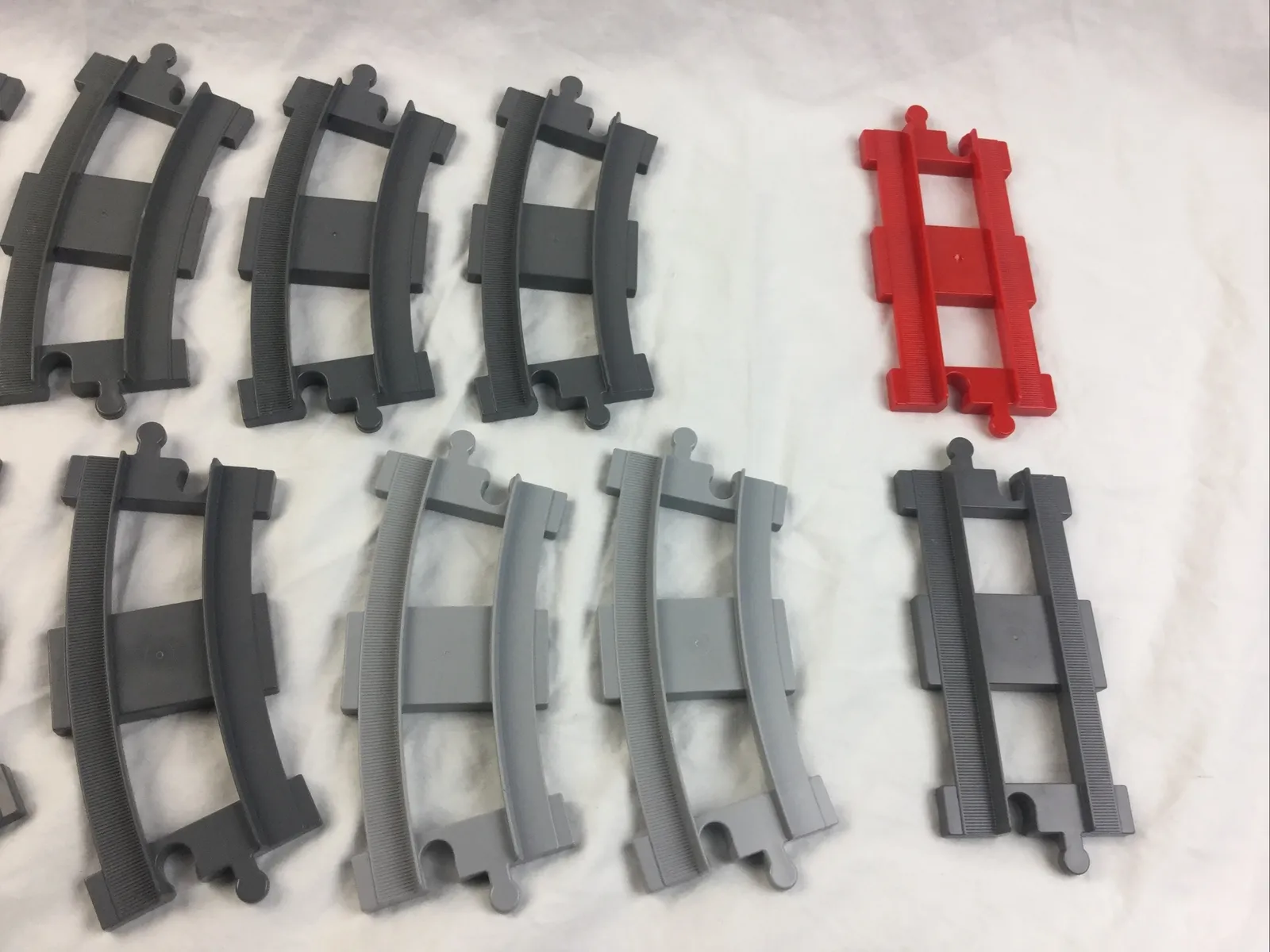 LEGO DUPLO 10874 Push & Go Locomotive Train Track Curve Straight 14  Lot Pieces