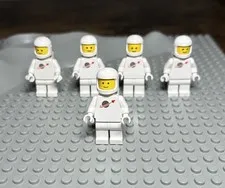 Vtg LEGO Classic Space (sp006) White Astronaut w/ AIR TANK & HELMET | Lot of 5