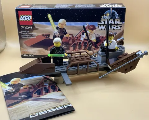 Vintage LEGO Star Wars: Desert Skiff (7104) Complete with Box and Instructions