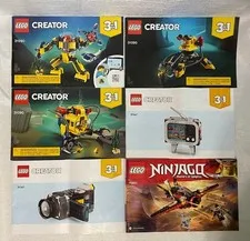 6 LEGO® Creator 3 In 1 & Ninjago Instruction Manuals Only!