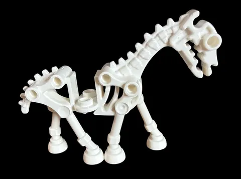 Lego White Skeleton Horse Minifigure Skeletal Pony Animal Castle Fantasy Era