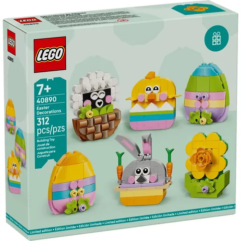 LEGO Easter Decorations 312-Piece Spring Building Set with Bunny, Chick, Sheep,