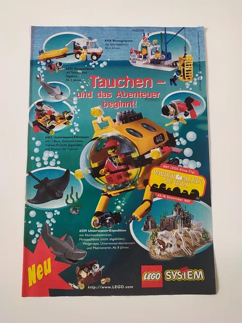 Rare Advertising Flyer Promotional Sheet LEGO System 6559 6556 6555 6442 1997 #2