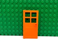 Lego 1 Orange 1x4x6 with 4 panes single door NEW
