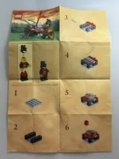 Lego 4806 Castle Kingdoms Bull Knights Axe Cart MANUAL ONLY