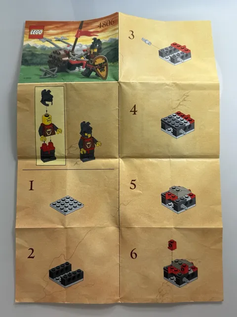 Lego 4806 Castle Kingdoms Bull Knights Axe Cart MANUAL ONLY