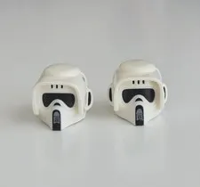 LEGO Star Wars Dual Molded Imperial Scout Minifigure TWO Helmets 48156pb01 Part